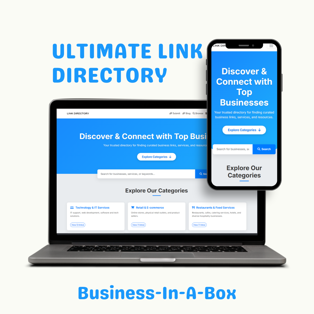 Link Directory website on a laptop screen